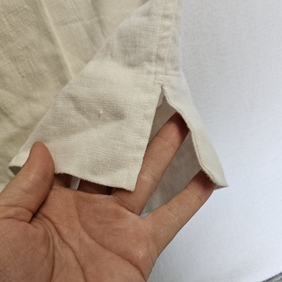 Chico's 100%Linen  Pants In Ivory Color Chicos Size 2.5 =M - Picture 2 of 9